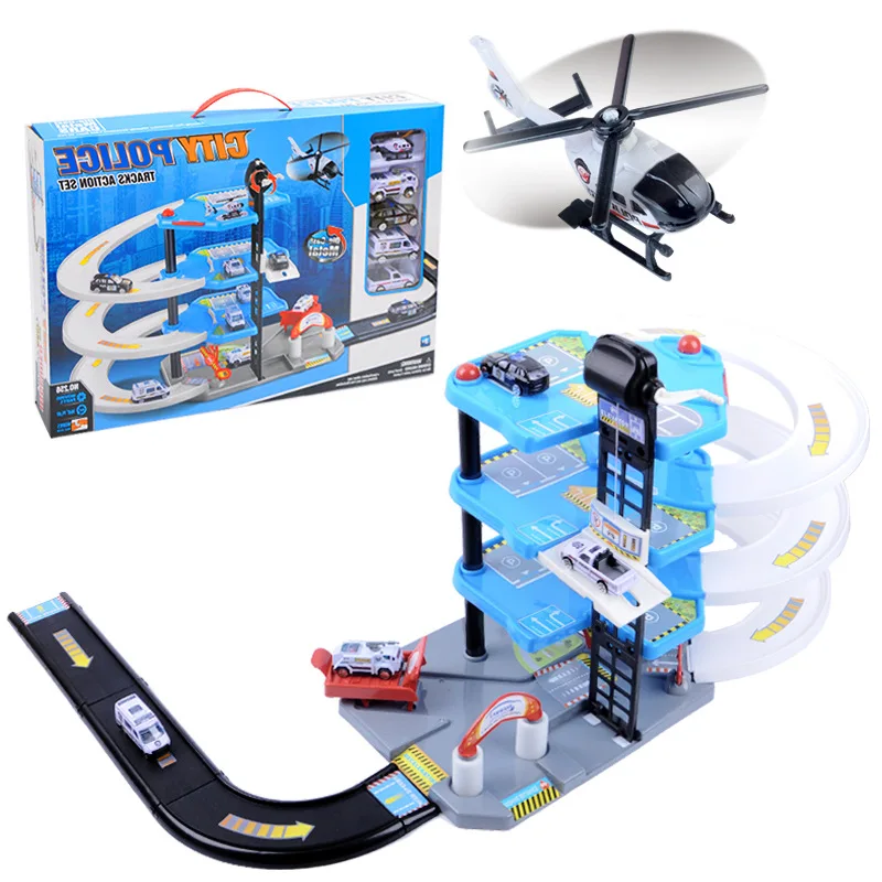 

New Style Stereo Multilayer Assembled Rail Car Parking Lot Model Toy Set Combination CHILDREN'S Car Toy Boy