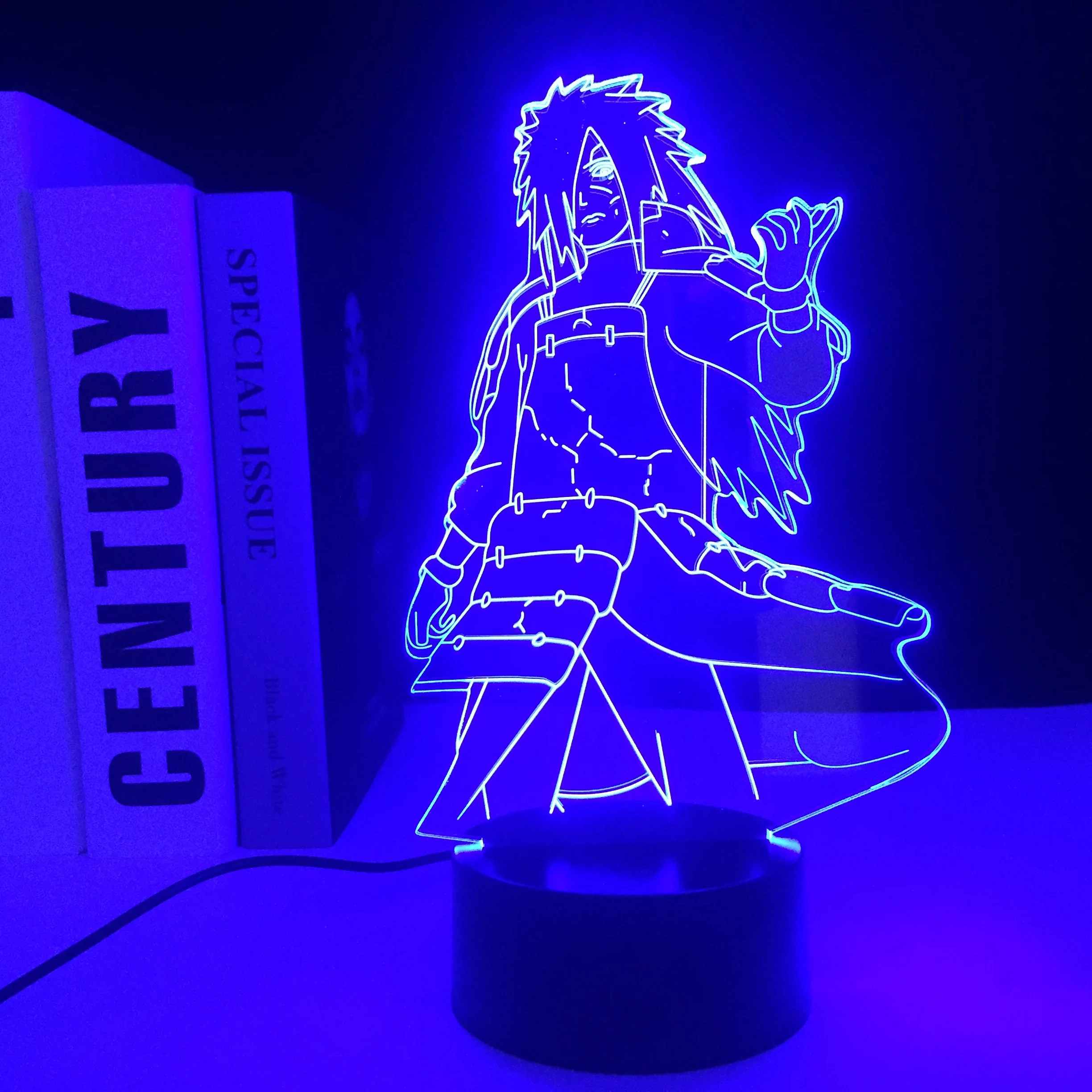 Anime Figure Madara 3D LED 16 Colors Changing Table Lamp Cartoon Night Lights for Children Room Decor Birthday Gift Night Light unicorn night light