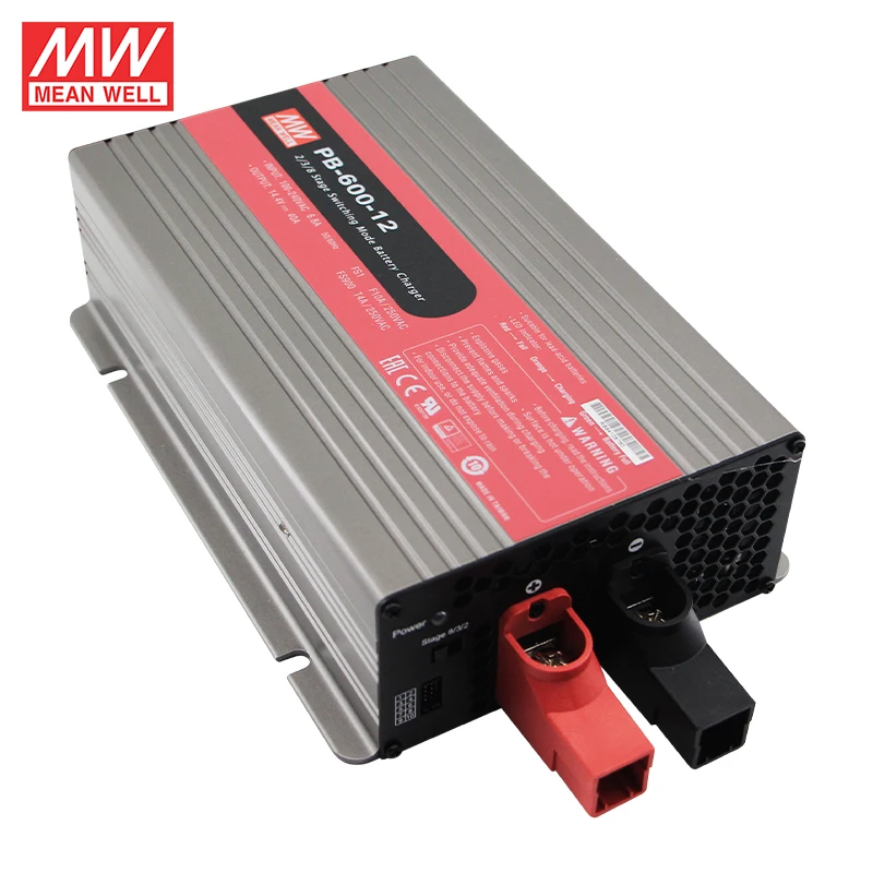 MEAN WELL 600W 14.4V 40A Battery Charger PB 600 12 2/3/8 stage Switching Mode Battery Charger