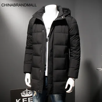 

Men Plus Fat Plus Size Cotton-padded Jacket Young Men Fat Man Thicken Keep Warm Medium Length Money With Hat Cotton-padded