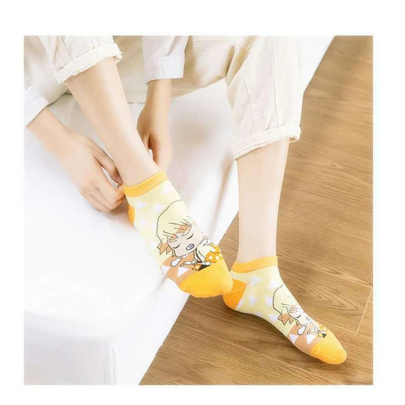 good halloween costumes Demon Slayer Kimetsu No Yaiba Sock Short Socks Cosplay Prop Cartoons Anime Kamado Tanjirou Kamado Nezuko Cotton Socks Halloween family of 3 halloween costumes