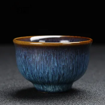 

Bulk Kung Fu Luxury Ceramic Tea Cup Vintage Porcelain Glaze Japanese Small Bowl Kubek Do Herbaty Kitchen Dining Bar EA60CB