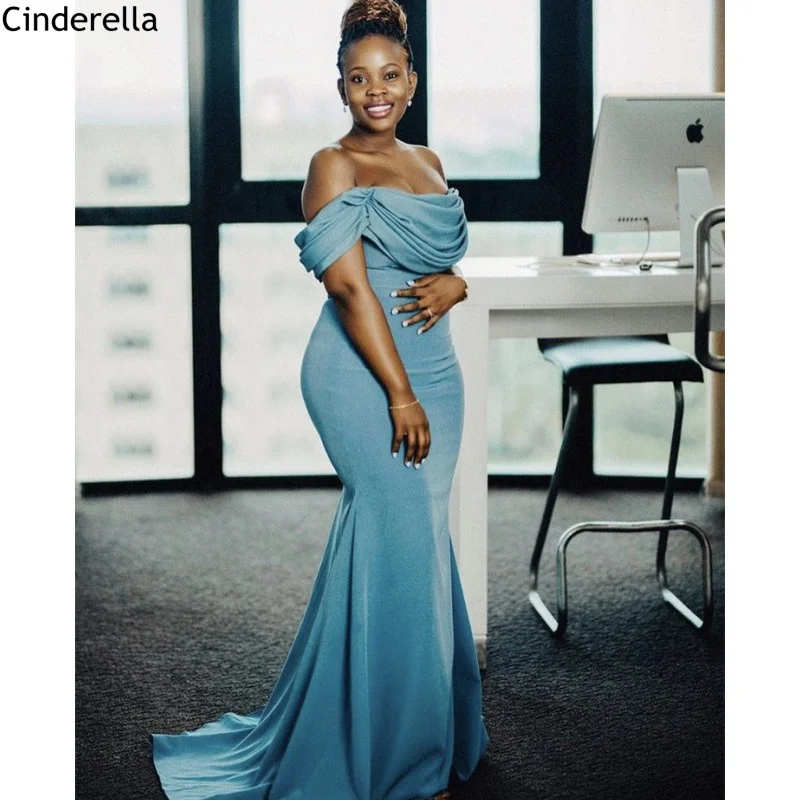 Bridesmaid Dresses Sexy Off The Shoulder Mermaid Spandex Satin Bridesmaid Dresses With Zipper Back Wedding Party Dresses