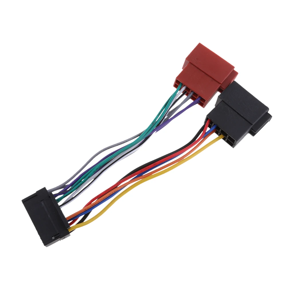 16-pin Stereo Radio ISO Lead Wire Harness Connector Adapter Cable for JVC 