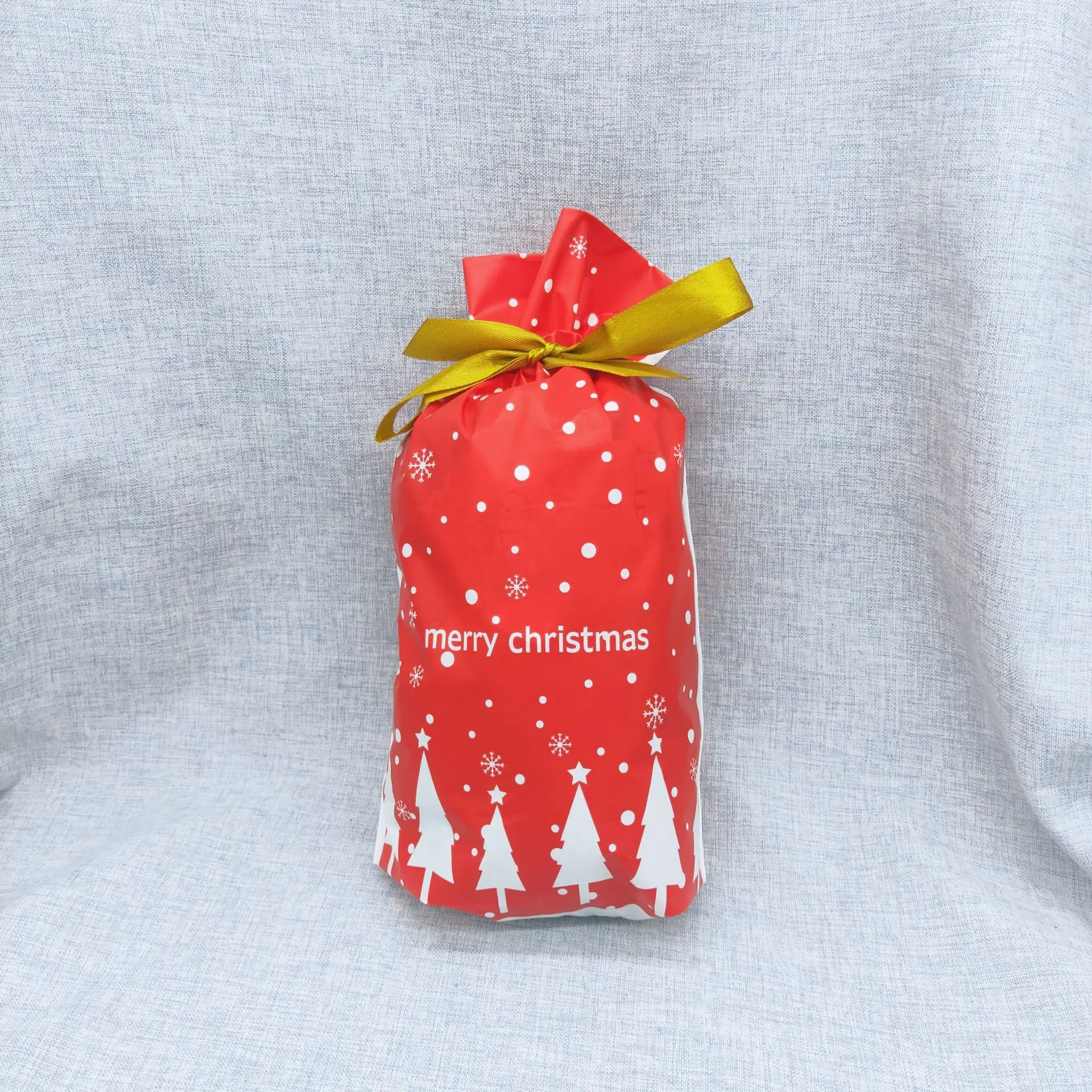 Рождественские подарочные сумки, сумки Санта-Клауса, рождественские подарочные сумки для конфет, рождественские подарки, новогодние сувениры, сумка на шнурке - Цвет: A05