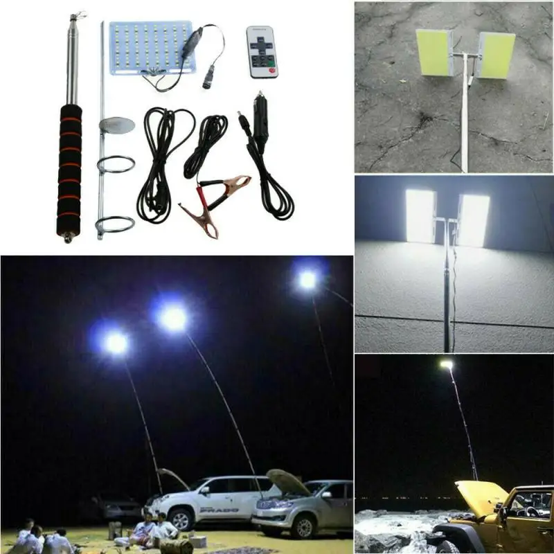 Telescopic COB Rod LED Fishing Outdoor Camping Lantern Light Lamp Hiking BBQ NEW