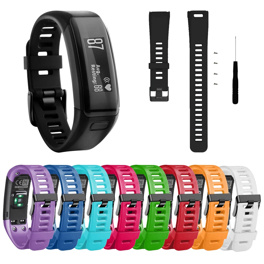 Силиконовый браслет для Garmin Vivosmart HR сменный ремешок умных часов силиконовые