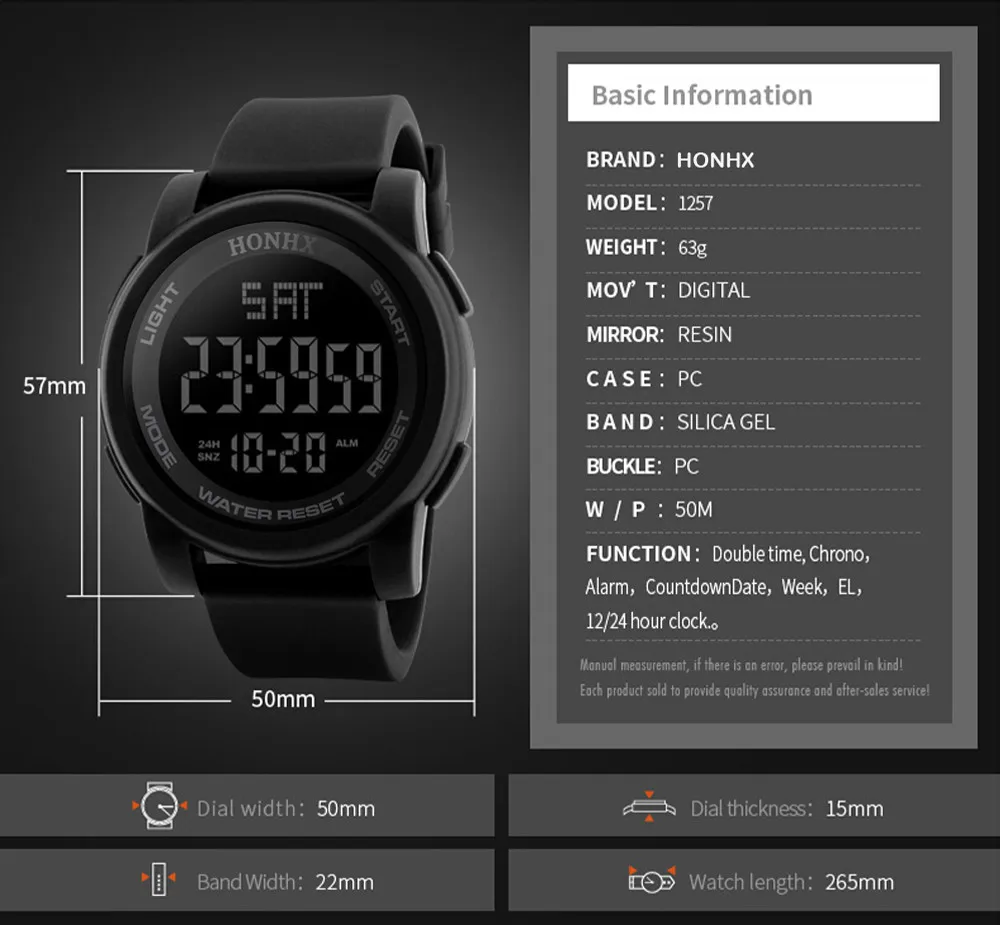 HONHX часы, мужские, светодиодный, водонепроницаемые, цифровые, кварцевые, военные, Роскошные, спортивные, с датой, наручные часы, для улицы, электронные, relogio masculino