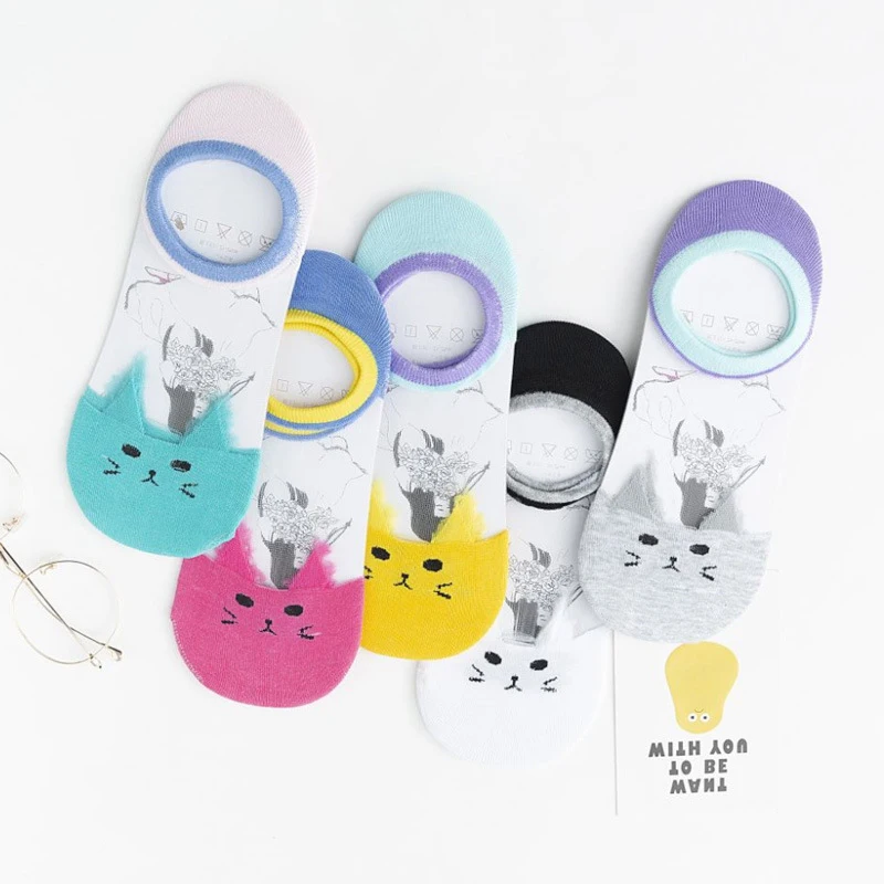 Носки женские прозрачные носки-башмачки с японским стеклом носки летние тонкие