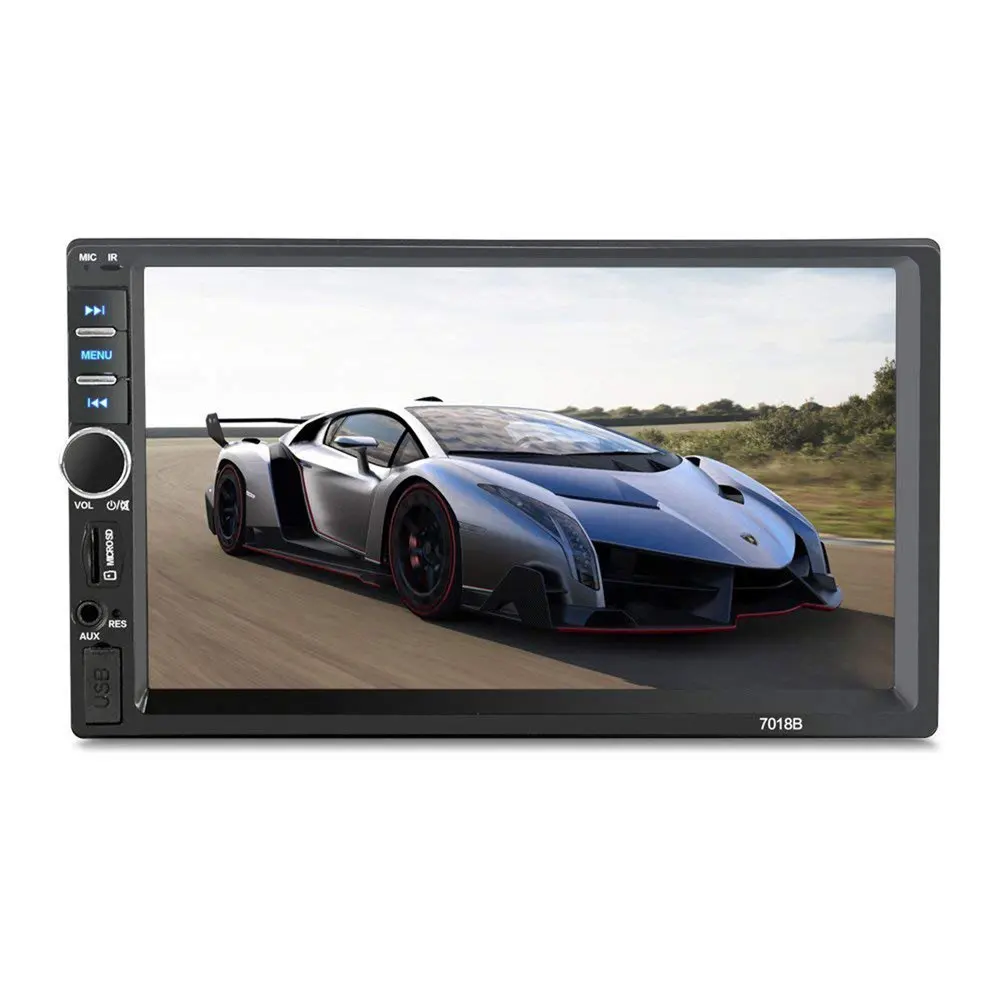 7018B 2 Din " сенсорный экран автомобильный MP5 плеер аудио стерео fm-радио Bluetooth MP3 плеер Поддержка TF мультимедийный плеер