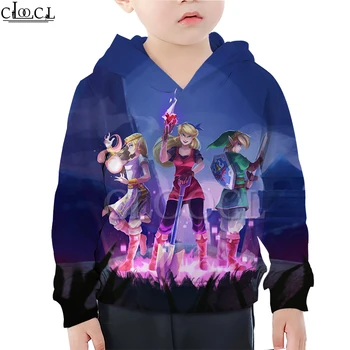 

Kids Game The Legend of Zelda Breath of The Wild Printed Hoodie Boy Girl 3D Sweatshirt Baby Daughter T Shirt Casual Shorts Set