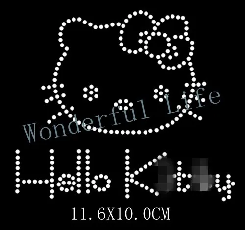 Бесплатная доставка 2 шт./лот картина из мультфильма hello cat термотрансферные