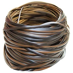 Panier de rangement en plastique pour Table de chaise, en rotin synthétique plat dégradé de café, matériau de tissage pour tricot et réparation 