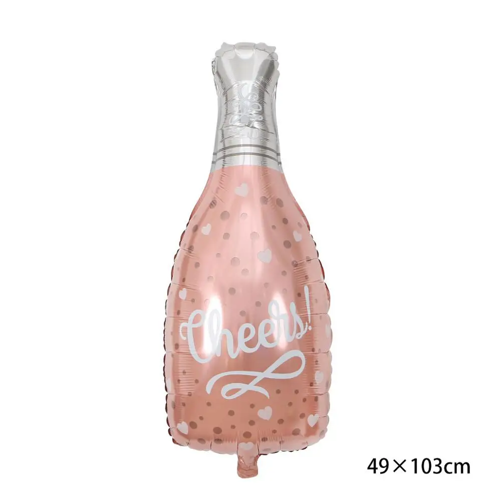 40 дюймов черный номер фольги Воздушные шары алюминиевая пленка шампанское бутылка и Кубок водородные шары для вечерние украшения - Цвет: cheer balloon