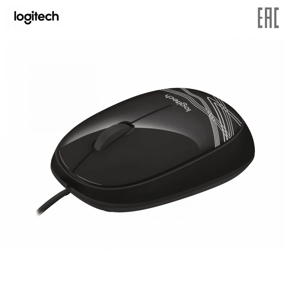Мышь Logitech M105 Black(черная с рисунком, оптическая, 1000dpi, USB, 1.5м