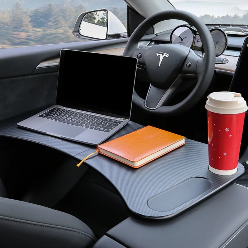 Für Tesla Modell 3 Modell Y Auto Lenkrad Tisch Bord Laptop Notebook  Schreibtisch Montieren Ständer Universal Essen Trinken Fach halter -  AliExpress