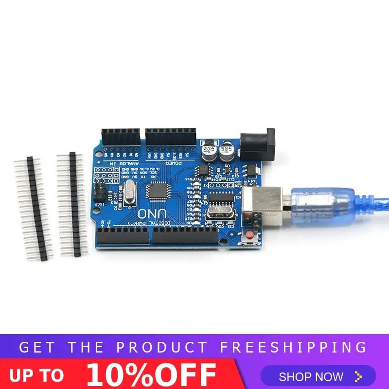 Высокое качество один Комплект UNO R3 CH340G+ MEGA328P Чип 16 МГц для Arduino UNO R3 макетная плата+ USB кабель