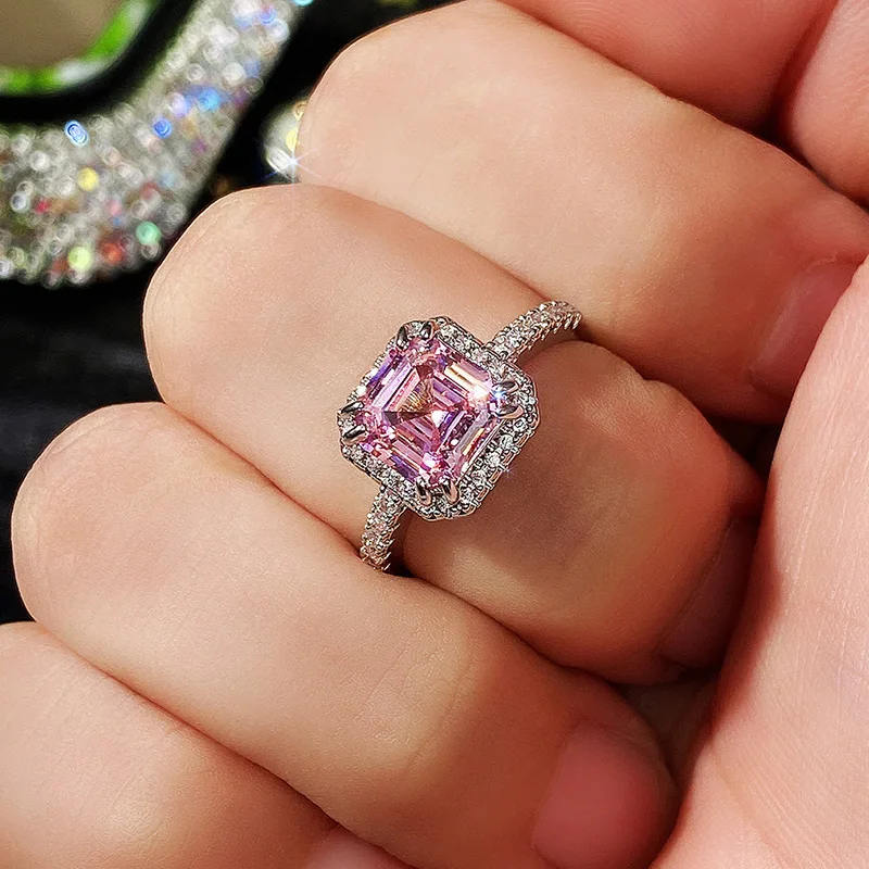 CZ Rings For Women Brilliant Finger Accessories Proposal Engagement Rings Fashion Jewelry