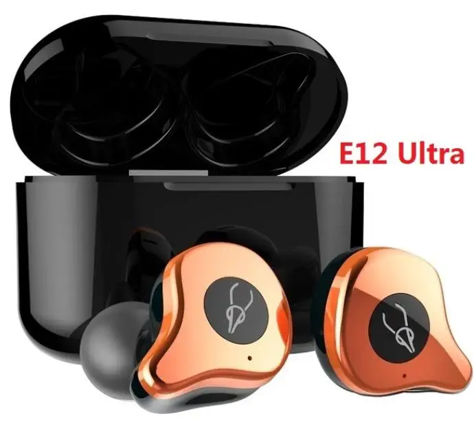 Золотой Sabbat E12 ультра TWS беспроводные Bluetooth наушники спортивные Hi-Fi стерео наушники гарнитура с шумоподавителем с зарядным устройством PK E12 - Цвет: Золотой