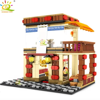 

TOYS 365PCS Noodle Shop Street ViewJP Ramen Sore Building Blocks Ciy Resauran Sreet View Brick for Girl Kids