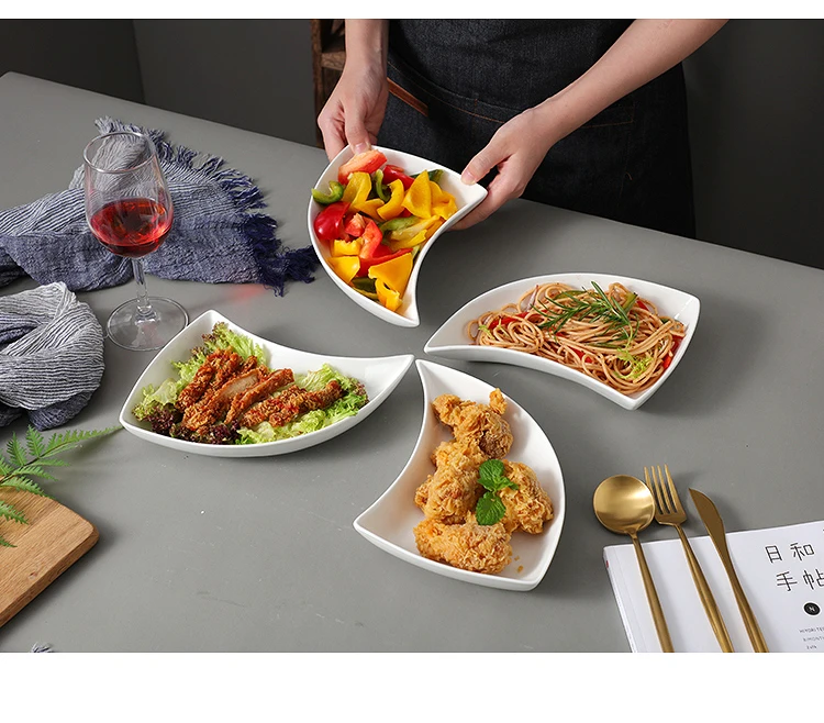 Бытовая Модная креативная овощная тарелка, глубокий набор посуды, набор столовых приборов, десертная Фруктовая тарелка, кухонная посуда, питание WF1120205