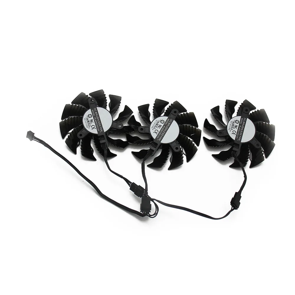 3PCS 87 мм PLA09215S12H 0.55A RTX 2070 2080 супер 2080 Ti для Gigabyte RTX 2070 супер RTX2080 RTX2080Ti Графика плата, вентиляторы - Цвет лезвия: 3PCS