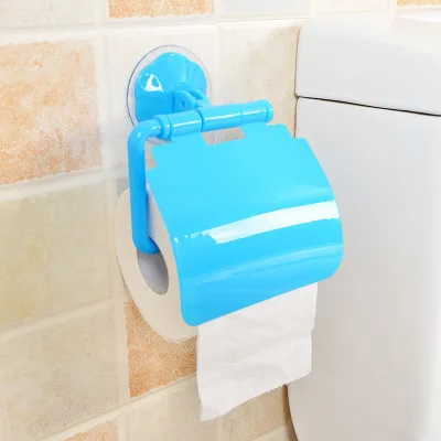 Wall Mounted Sucker Toilet Paper Holder Shelf Tissue Rack Plastic Toilet Roll Paper Tray Towel Rack Bathroom Organizer