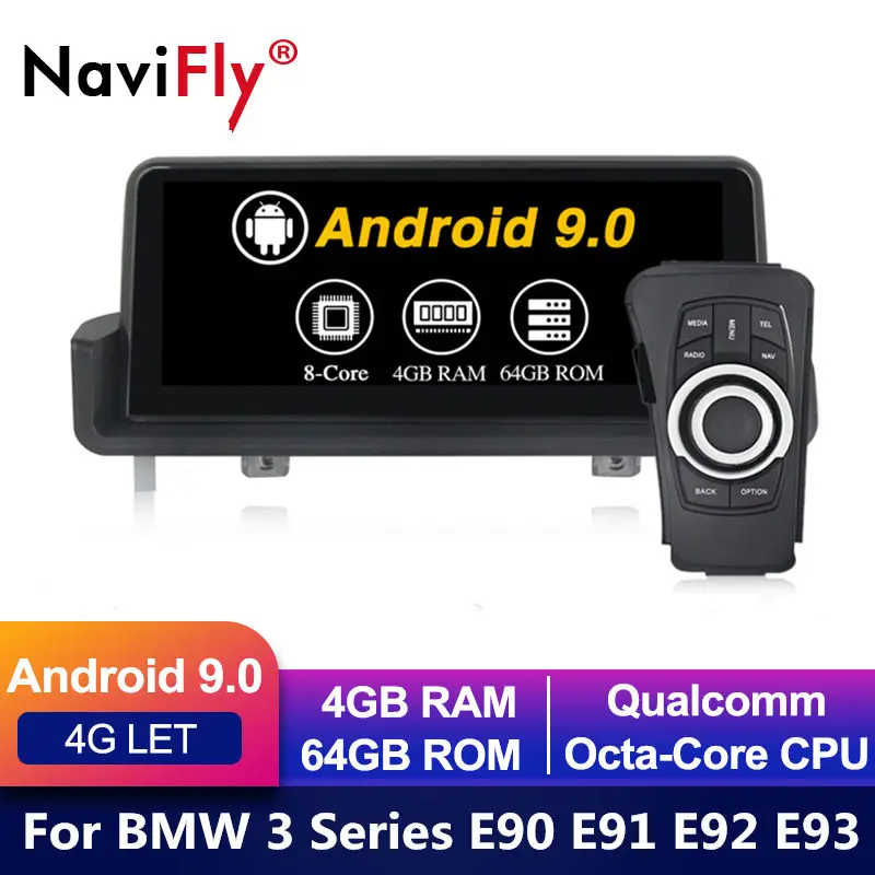 

IPS Screen 8 Core Android 9.0 car dvd multimedia player gps navigation for BMW 3 Series E90/E91/E92/E93 video radio wifi USB SD