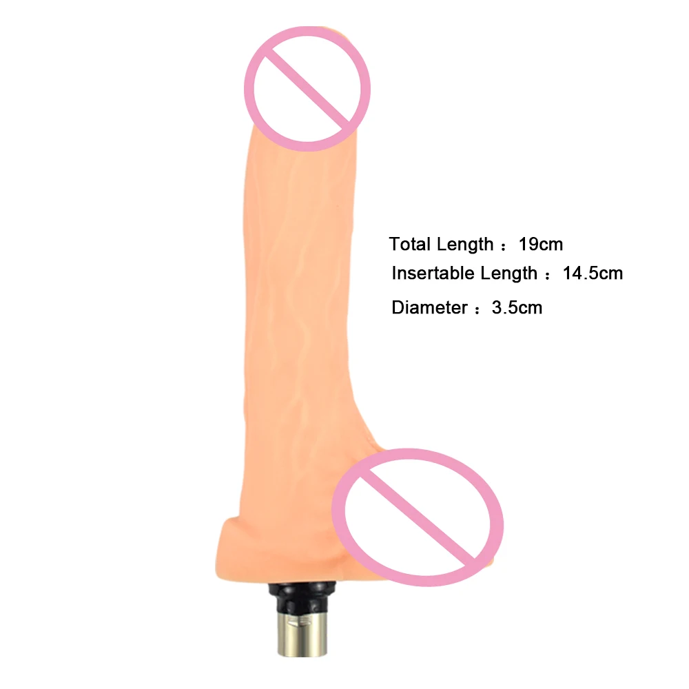 iKenmu Well Made Dildo Attachments Sex Machine Attachments Silicone Dildo for 3XLR Connector Sex Machine Accessories Dildo