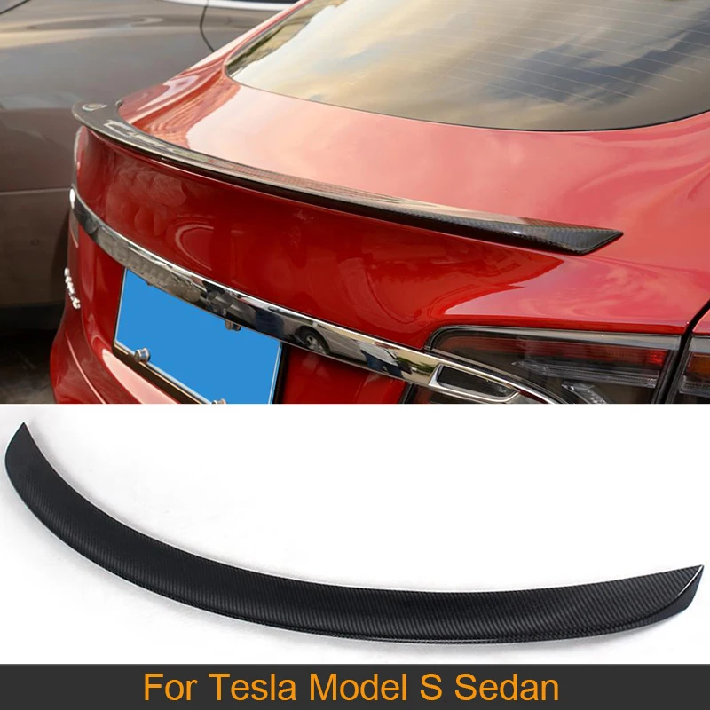Блестящее/матовое углеродное волокно спойлер заднего багажника крыла для Tesla Model