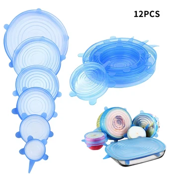 

NEW HOT SALES 6-Pack Silicone Bowl Stretch Lids Food Fresh Sealing Cover