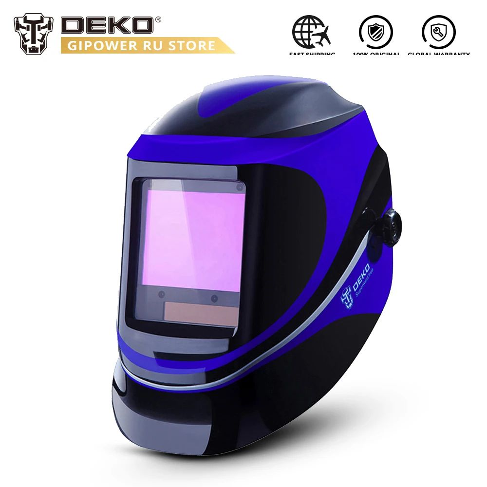 DEKO Ture Color Welding Helmet Auto Darkening Professional Hood Welding Mask 