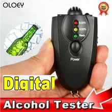 Брелок, цифровой светодиодный анализатор, алкотестер, Алкотестер с фонариком, стильный портативный диагностический инструмент