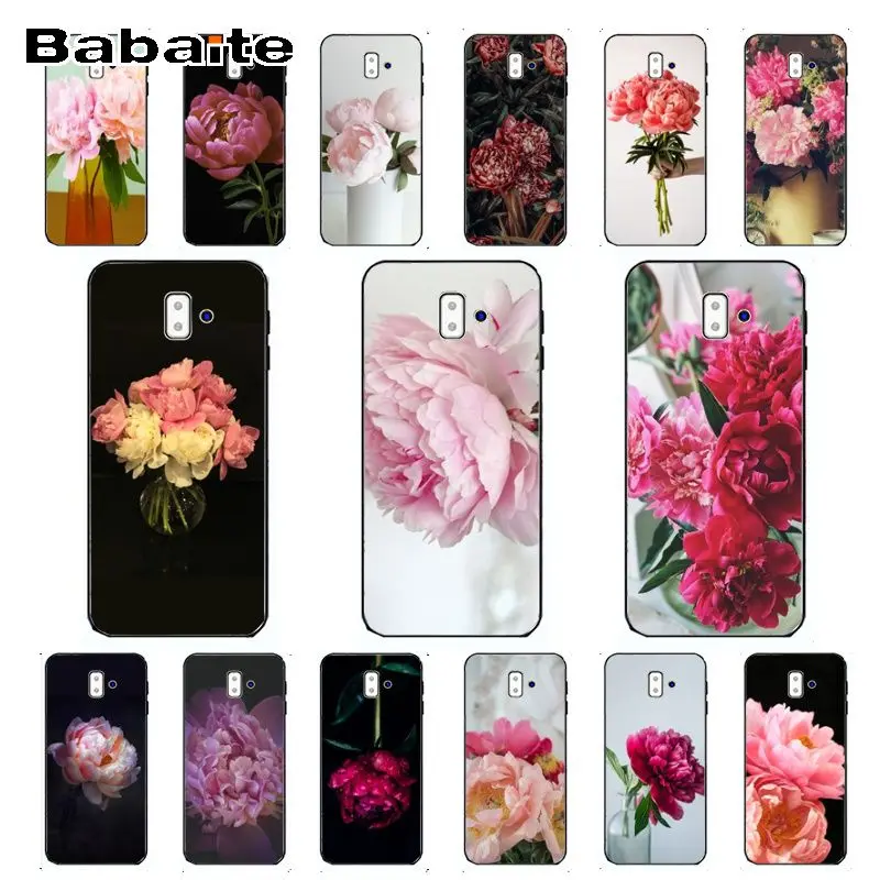 cover for galaxy j6 2018 peonies Printing Drawing Phone Case Shell For samsung Galaxy plus A6 A8 A9 A10 A30 A50 Cellphones | Мобильные