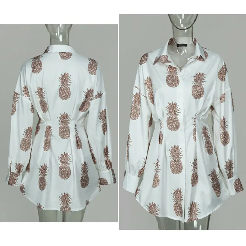 主图_2019_New_Arrival_Women_V_Neck_Long_Sleeve_Blouse_High_Waist_Printed_Dresses_Puff_Sleeve_Casual (3)