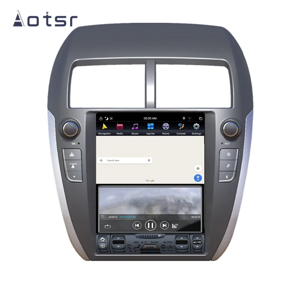 Discount Android 8.1 Tesla Styel Car DVD Player GPS Navigation For Mitsubishi ASX RVR Outlander Sport 2010+ auto Stereo player Head unit 11