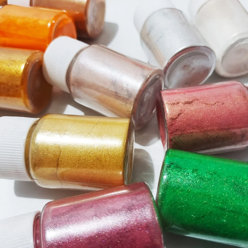 Mica Mineral Powder Epoxy Resin Dye Pearl Pigment Cosmetic Grade Pearlescent Natural for DIY Jewelry Crafts Making 36 Colors