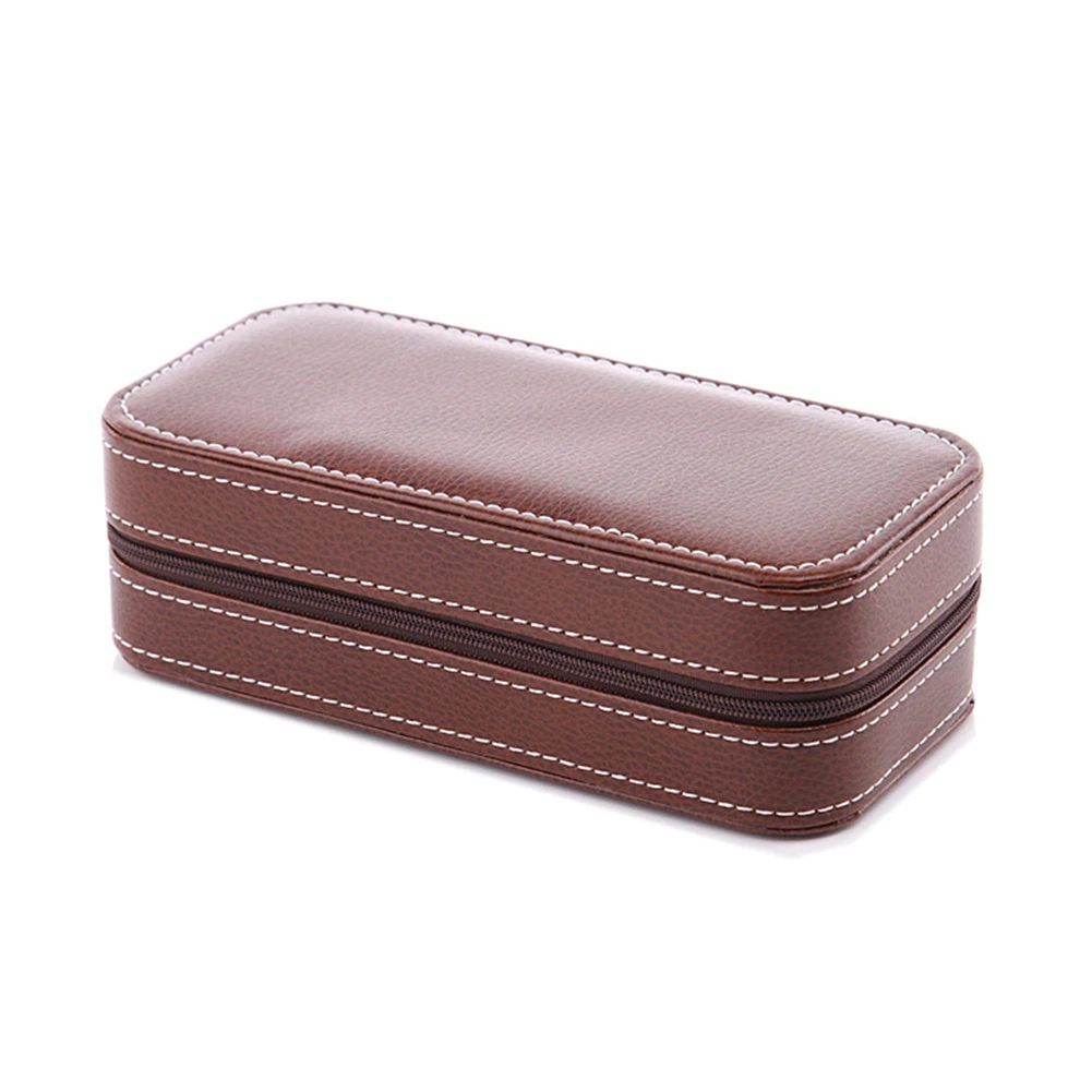 Portable PU Leather 2/4/8 Slot Watch Box Display Case Storage Watch Organizer Holder Zipper Exquisite and Durable To Lover D30