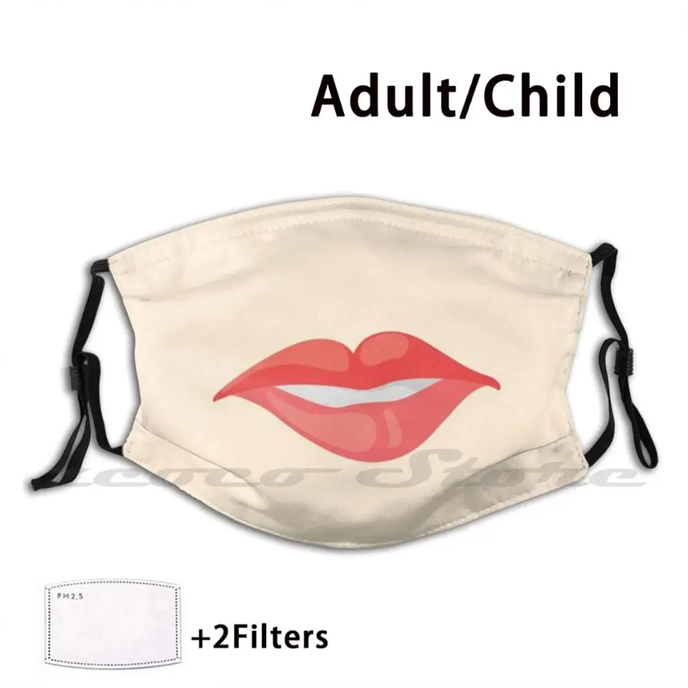 

Mouth Expressions Gestures Washable Trending Customized Pm2.5 Filter Mask Mouth Expressions Facial Gestures Cartoon Style