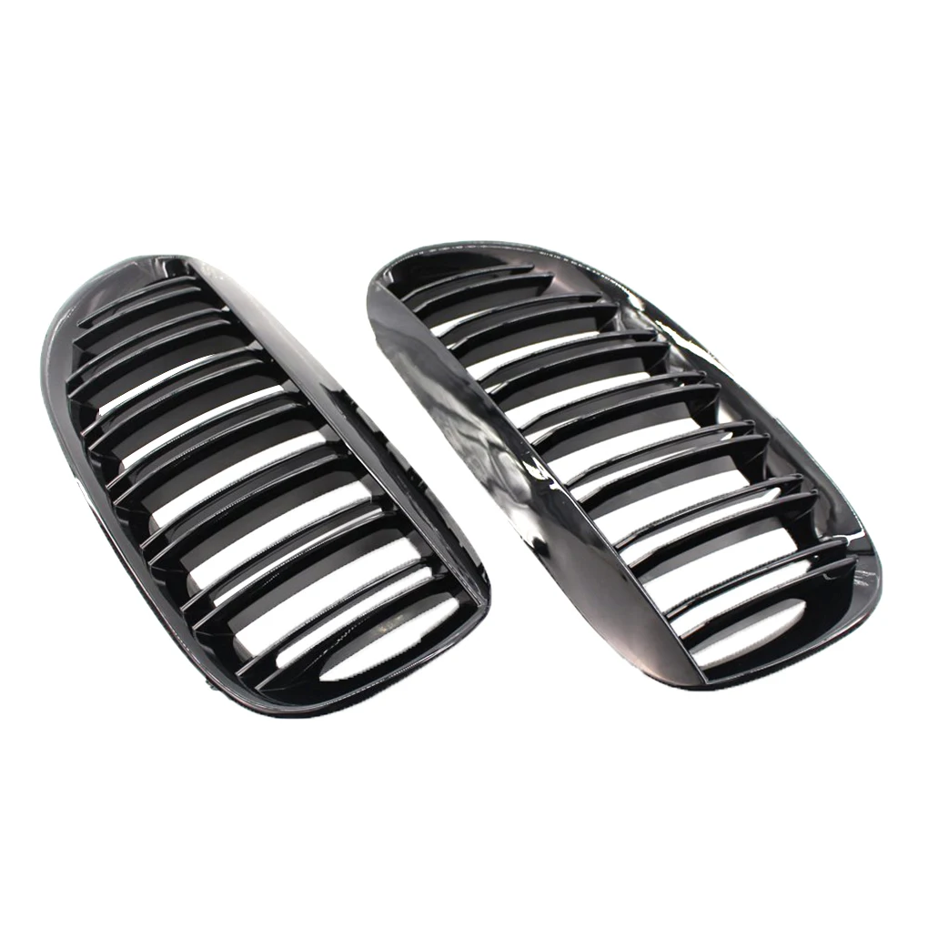 

1 Pair ABS Chrome Inserts Mesh Grille Trim Cover for BMW E63 2004-2010 Car Accessories