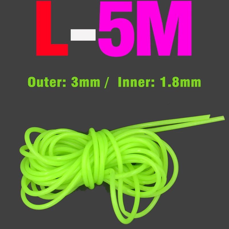 Luminous Green Silicone Fishing Tube - Glow-in-the-Dark Deep Sea Rigging Accessory