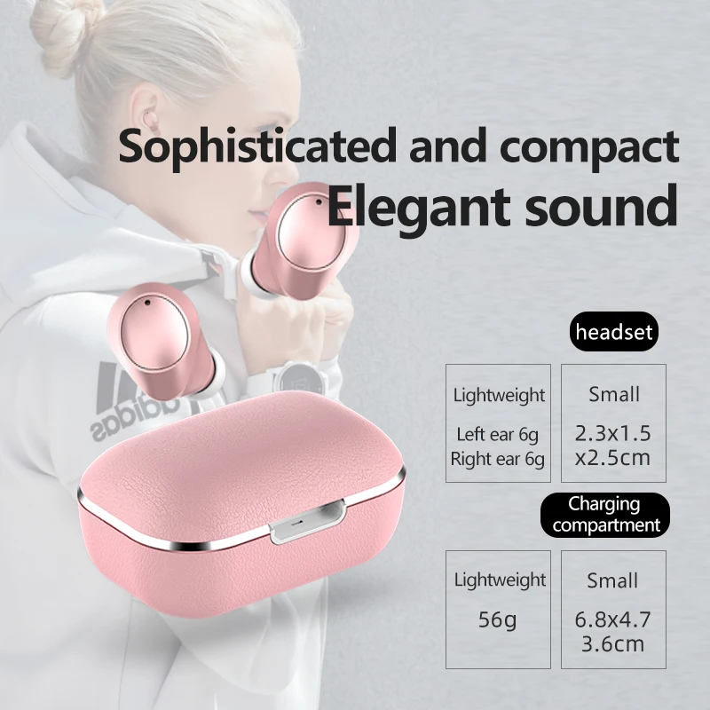 For Phone True Wireless Bluetooth Earphone HIFI Stereo Sound Wireless Charging Function Smart Noise Cancelling Bluetooth Headset