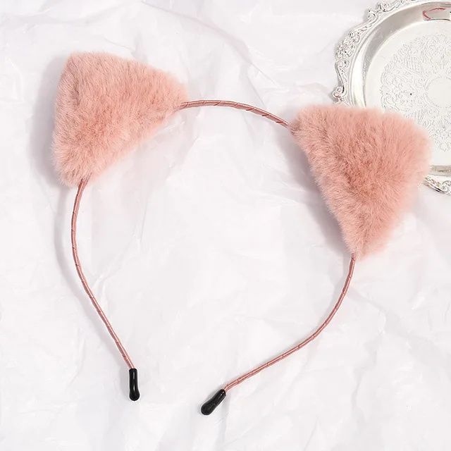ncmama Cute Solid Panda Ears Hair Bands For Girls Kids Colorful Fluffy Pompom Ball  Headband Fashion Hair Accessories 6