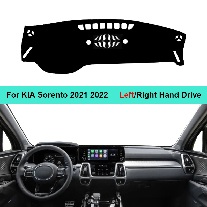 Car Dashboard Cover Carpet Dash Mat Pad For Kia Sorento 2021 2022 Lhd