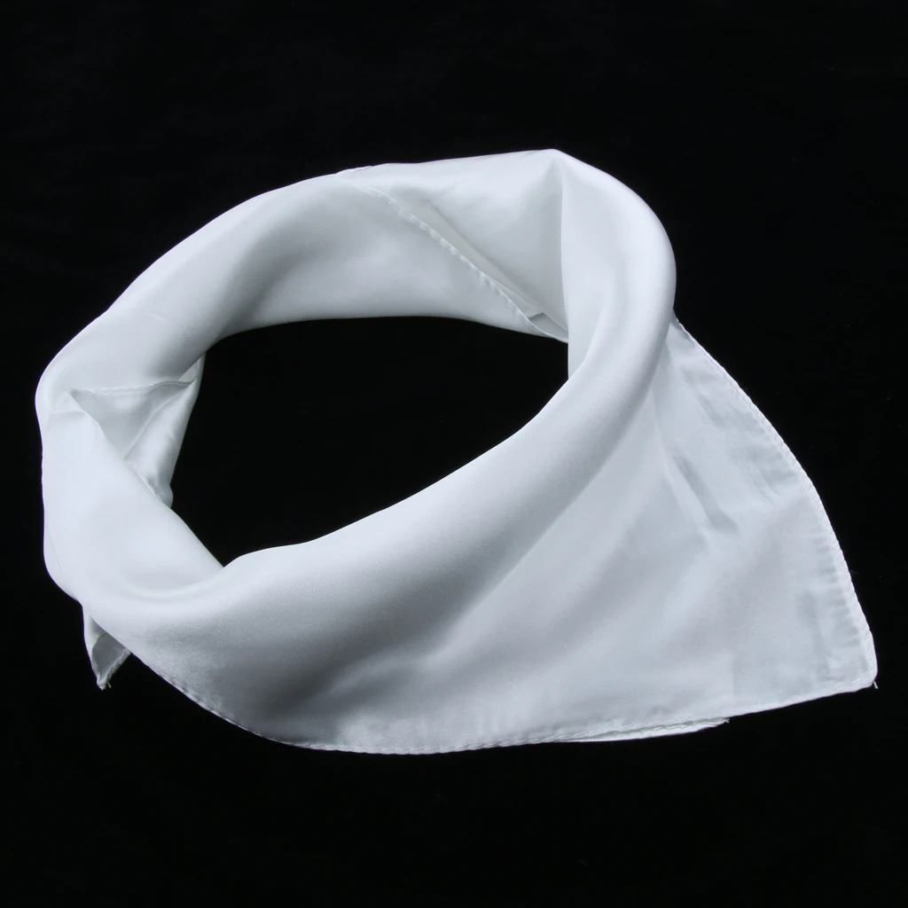 Satin Silk Feel Formal Square Bandana Neck Scarf Head Hair Scarf Wrap Face Mask Riding Camping Cycling Handkerchief