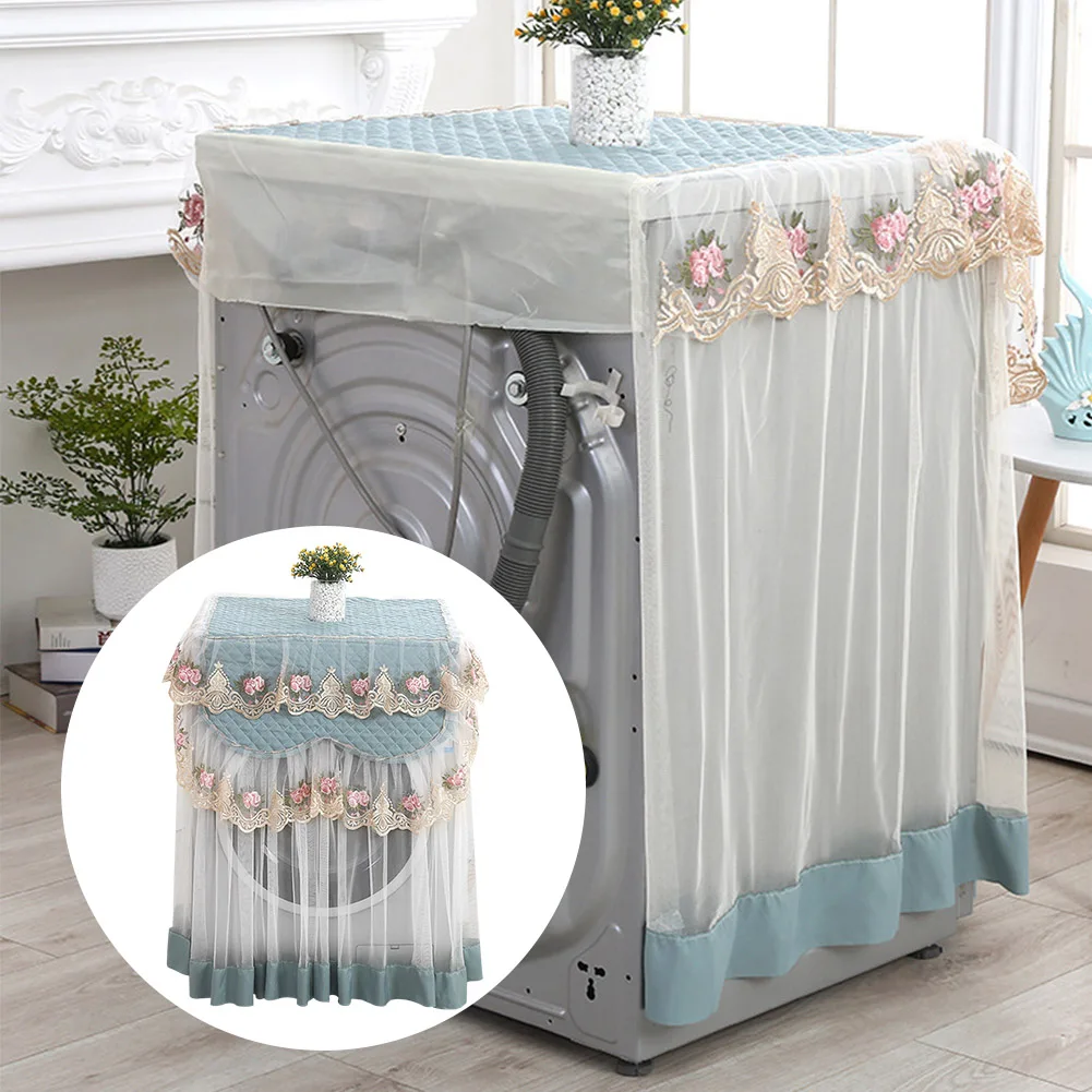 

2019 New 4 colors Lace Dust proof Protector Floral style Home Decor Washing Machine Cover Washable 60*60*85cm Decoration