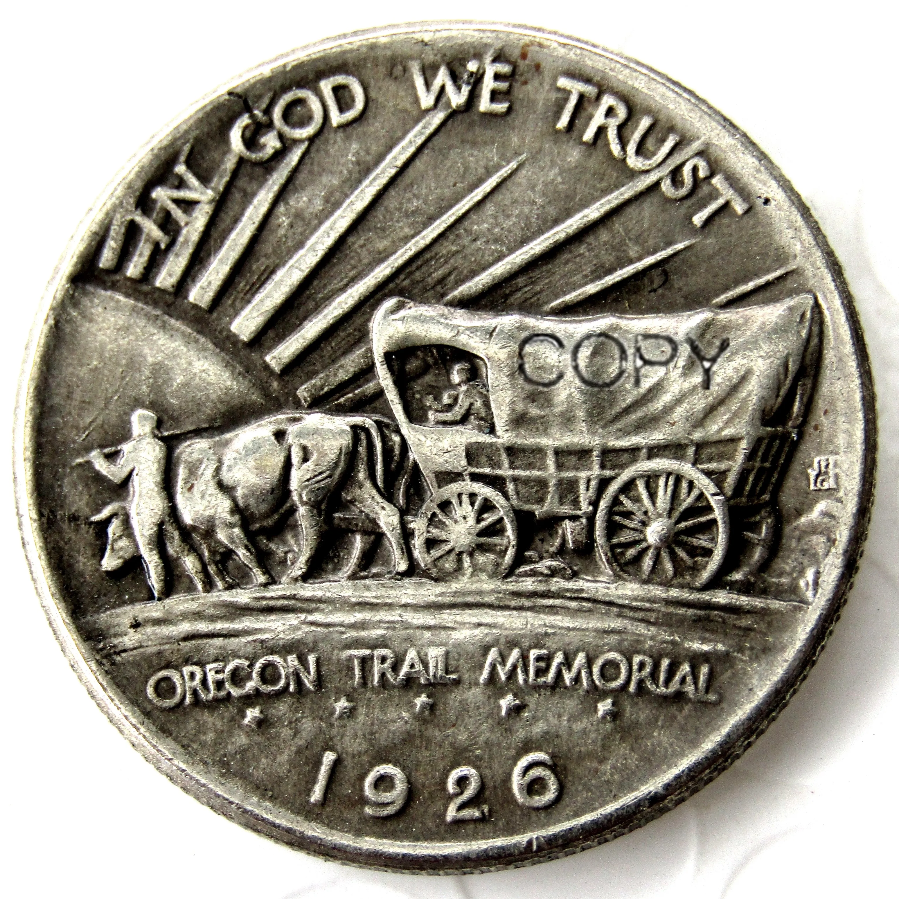 США 1926-S Орегон Trail Memorial половина копия доллара монеты посеребренные