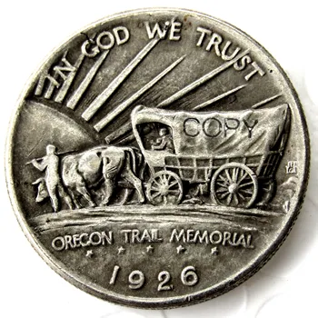 

USA 1926-S Oregon Trail Memorial Half Dollar Copy Coins Silver Plated