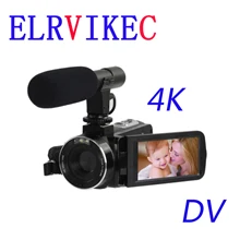 ELRVIKEC 4K 48 megapikselowy sportowy FHD-DV4K nowy profesjonalny aparat cyfrowy ekran dotykowy o wysokiej rozdzielczości sportowy aparat DV z zestawem słuchawkowym