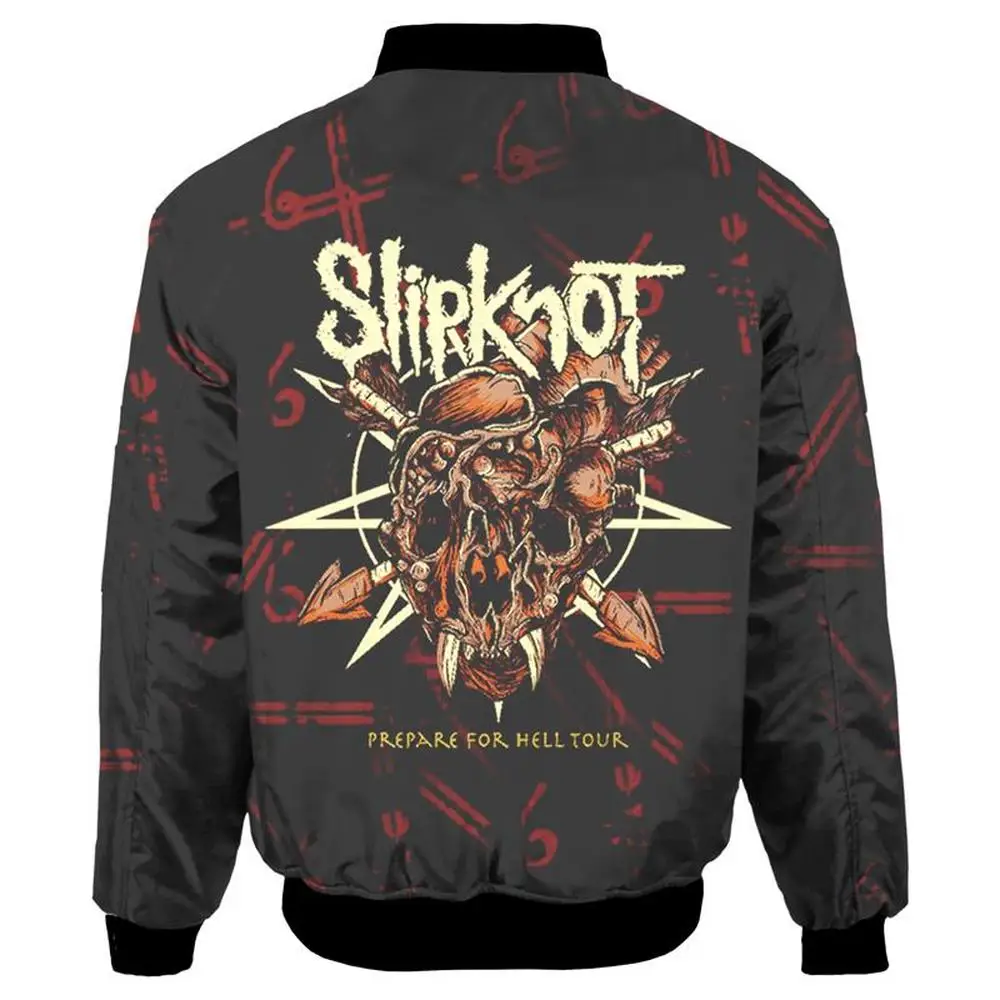 Новое поступление 3D Slipknot 3D крутая куртка-пилот пальто на молнии ветрозащитное осенне-зимнее пальто